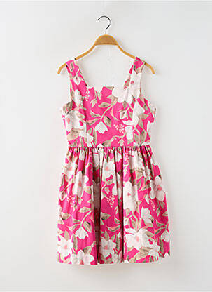 Robe mi-longue col carré fines bretelles rose MAYORAL fille