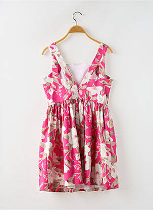 Robe mi-longue col carré fines bretelles rose MAYORAL fille