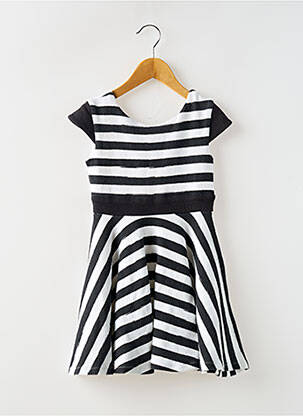Robe mi-longue manches courtes manches courtes noir BOBOLI fille