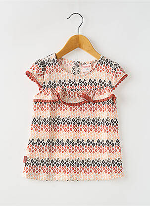 Top imprimé fantaisie manches courtes marron BOBOLI fille