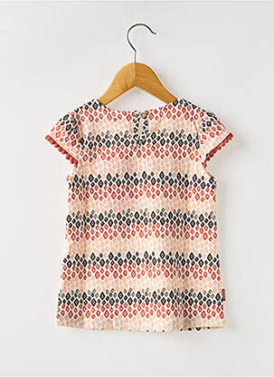 Top imprimé fantaisie manches courtes marron BOBOLI fille