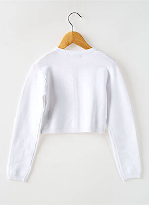 Gilet manches longues coupe droite blanc LOSAN fille
