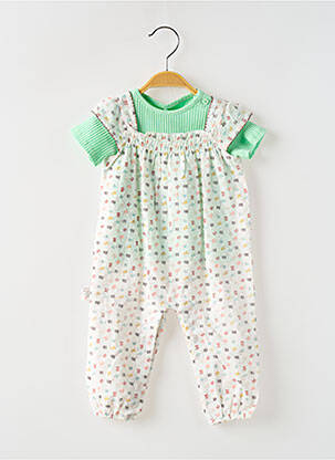 Combi-pantalon imprimé fantaisie manches courtes blanc BOBOLI fille