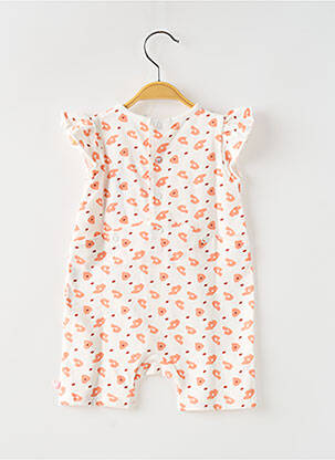 Combi-pantalon imprimé fantaisie manches courtes blanc NOUKIE'S fille