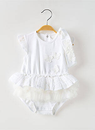 Body col rond manches courtes blanc MAYORAL fille