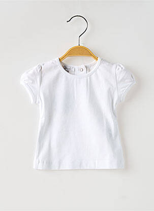 T-shirt fermeture boutonnée au dos manches longues blanc ABSORBA fille