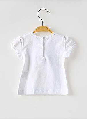 T-shirt fermeture boutonnée au dos manches longues blanc ABSORBA fille