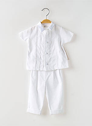 Ensemble pantalon taille élastique blanc CHRISTELLA garçon