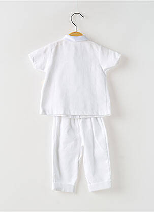 Ensemble pantalon taille élastique blanc CHRISTELLA garçon