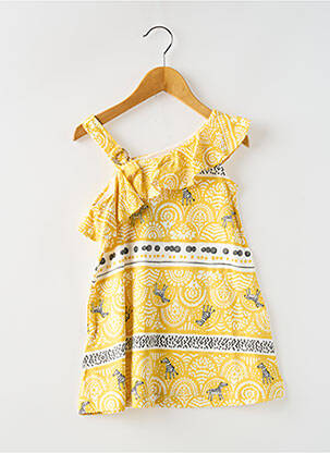 Robe mi-longue jaune MAYORAL pour fille