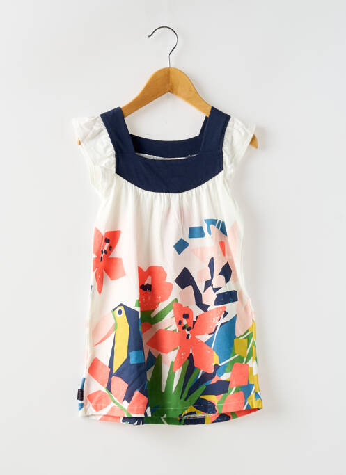 Robe mi-longue blanc BOBOLI pour fille