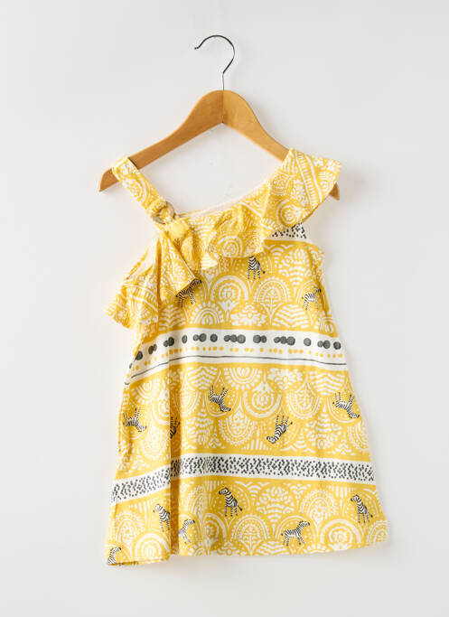 Robe mi-longue jaune MAYORAL pour fille