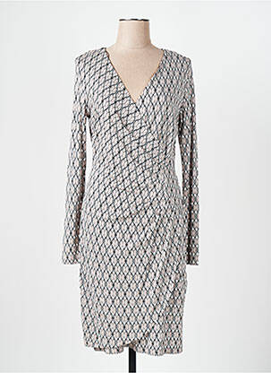Robe mi-longue imprimé fantaisie manches longues gris GERRY WEBER femme