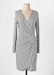 Robe mi-longue imprimé fantaisie manches longues gris GERRY WEBER femme