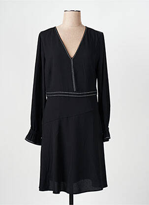 Robe mi-longue manches longues manches longues noir LIU JO femme