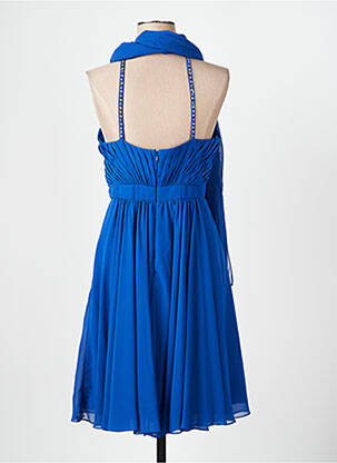 Robe mi-longue coupe fluide sans manche bleu FASHION NEW YORK femme