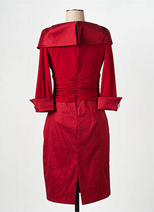 Robe mi-longue manches 3/4 manches 3/4 rouge JOSEPH RIBKOFF femme