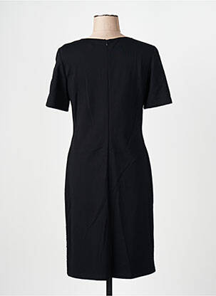 Robe mi-longue fermeture zippée au dos manches courtes noir BETTY BARCLAY femme