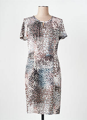 Robe mi-longue imprimé fantaisie manches courtes gris GERRY WEBER femme