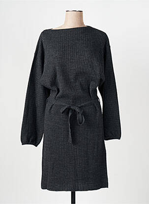 Robe pull coupe cintrée manches longues gris LA FEE MARABOUTEE femme