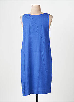 Robe mi-longue sans manche sans manche bleu SKFK femme
