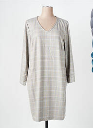 Robe mi-longue manches longues manches longues gris SIGNE NATURE femme