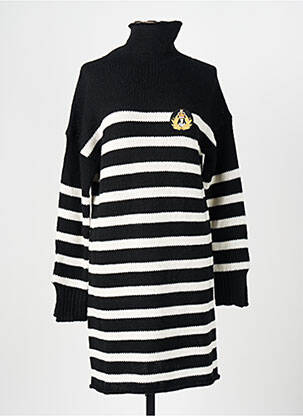 Robe pull manches longues manches longues noir FIVE femme