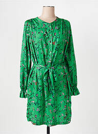 Robe mi-longue imprimé fantaisie manches longues vert RAFAEL TOUS femme