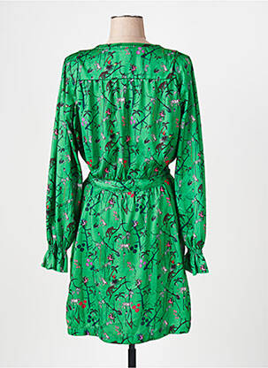 Robe mi-longue imprimé fantaisie manches longues vert RAFAEL TOUS femme