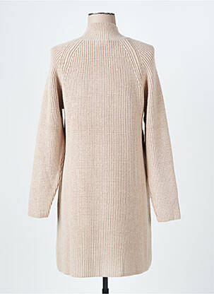 Robe pull coupe droite manches longues beige MUS & BOMBON femme