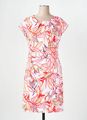 Robe mi-longue imprimé fantaisie manches courtes rose GERRY WEBER femme