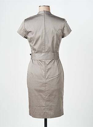 Robe mi-longue manches courtes manches courtes gris VERA MONT femme