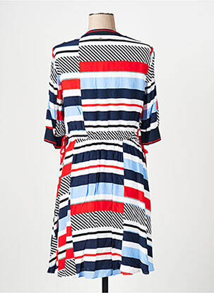 Robe mi-longue manches courtes manches courtes rouge TOMMY HILFIGER femme