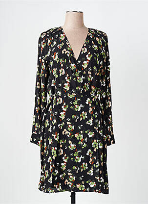 Robe mi-longue imprimé fantaisie manches longues noir LIU JO femme