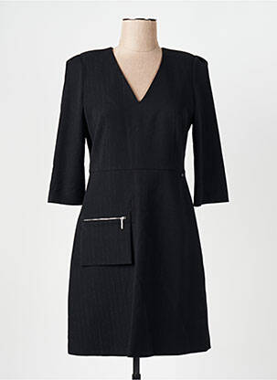 Robe mi-longue manches longues manches longues noir COP COPINE femme