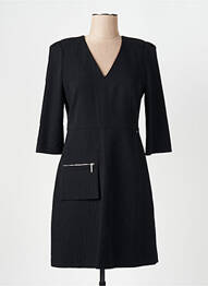 Robe mi-longue manches longues manches longues noir COP COPINE femme