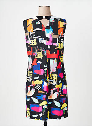 Robe mi-longue imprimé fantaisie sans manche blanc OLIVIER PHILIPS femme