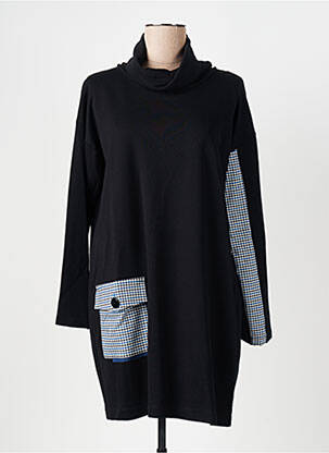 Robe mi-longue manches longues manches longues noir COP COPINE femme