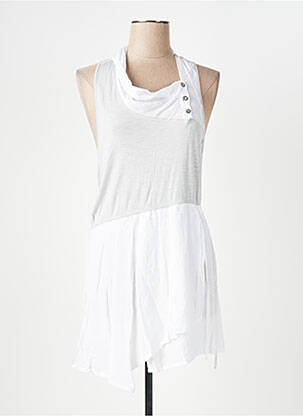 Robe mi-longue sans manche sans manche blanc MADO ET LES AUTRES femme