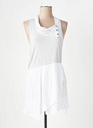 Robe mi-longue sans manche sans manche blanc MADO ET LES AUTRES femme