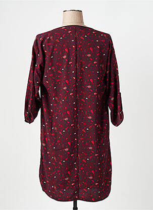 Robe mi-longue manches 3/4 manches 3/4 rouge LOLA ESPELETA femme