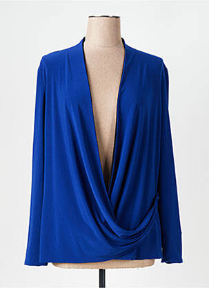 Top stretch manches longues bleu JOSEPH RIBKOFF femme
