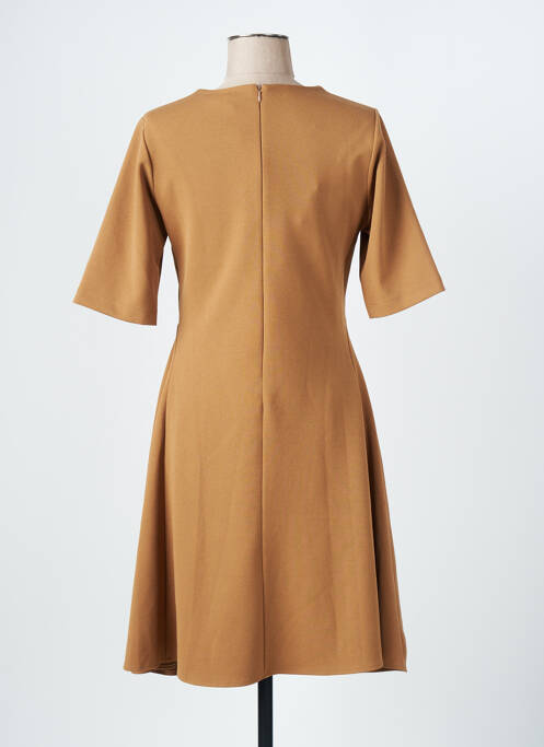 Robe mi-longue marron LA FEE MARABOUTEE pour femme