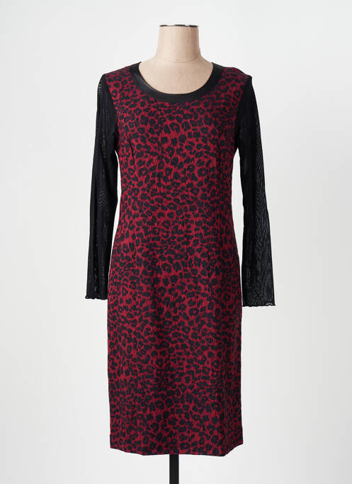 Robe mi-longue rouge GEVANA pour femme