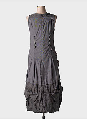 Robe longue sans manche sans manche gris LAUREN VIDAL femme
