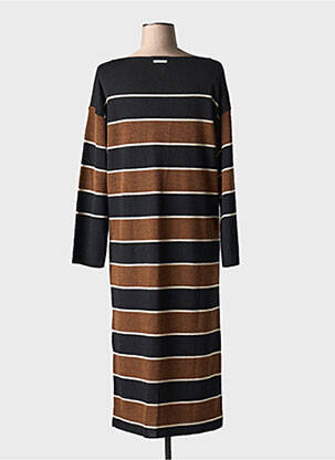Robe pull coupe droite manches longues marron HUMILITY femme