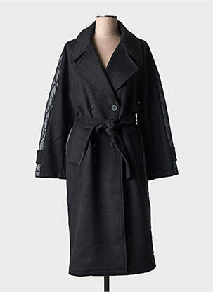 Manteau long coupe cintrée sans capuche noir S.OLIVER femme