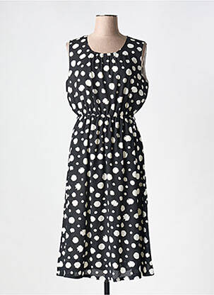 Robe mi-longue sans manche sans manche noir BATIDA femme