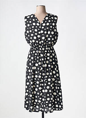 Robe mi-longue sans manche sans manche noir BATIDA femme