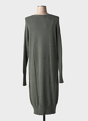 Robe pull coupe droite manches longues vert LA FEE MARABOUTEE femme